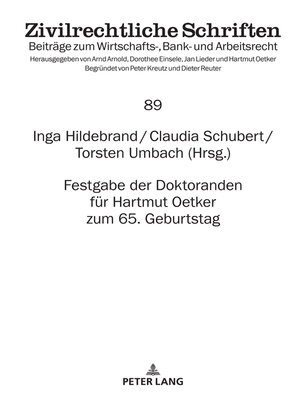 cover image of Festgabe der Doktoranden fuer Hartmut Oetker zum 65. Geburtstag